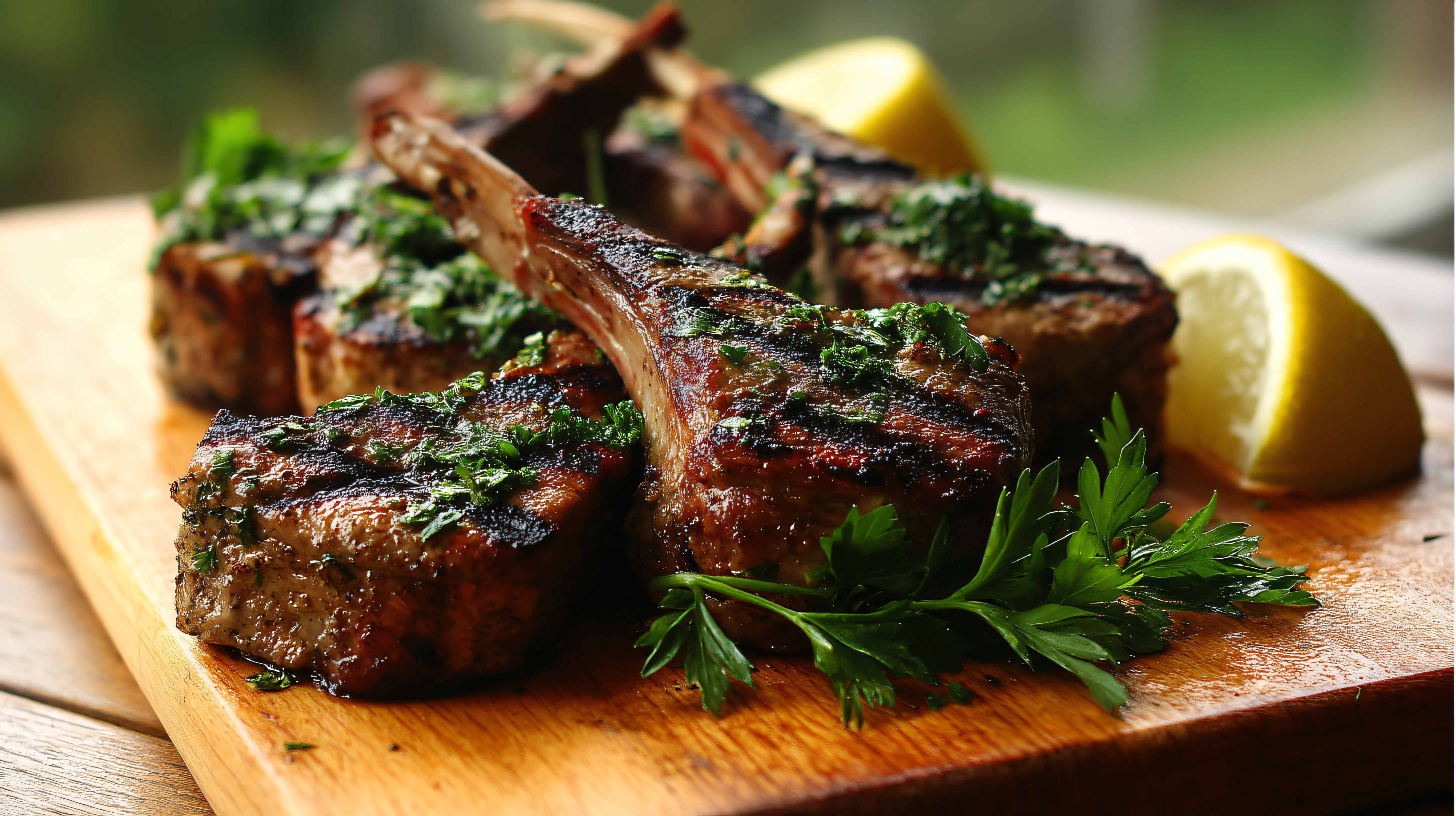 AI-generated herb-crusted lamb dish
